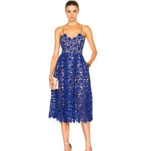 Self Portrait Azalea Dress, cobalt blue, size 8